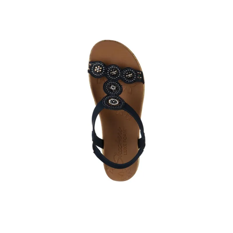Skechers Cali Beverlee Date Glam Sandal Strap Sandals Medium Heel Women's Blue-3