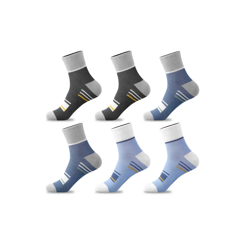 H YXIANG Mid Calf Socks Men's 6 Pack-2
