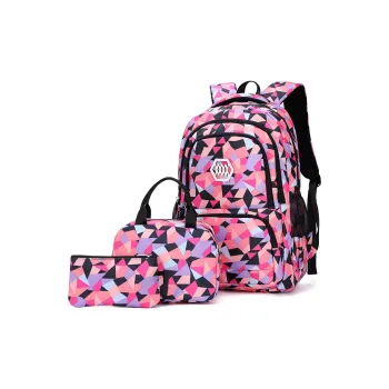 Natural Fish Nylon Fabric Backpack Unisex Multicolor