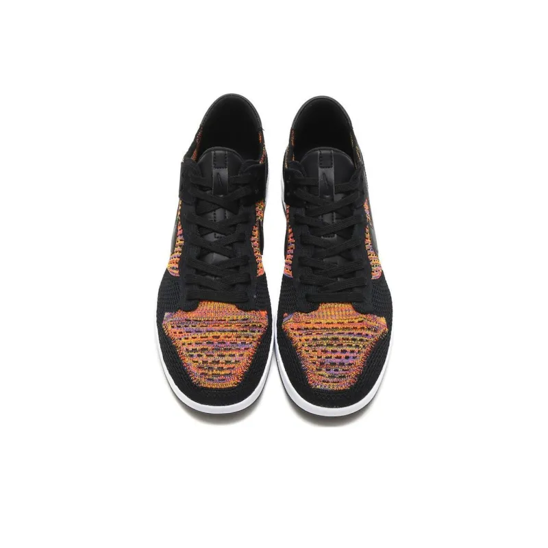 Nike Dunk Low Flyknit 'Black Flyknit Orange'-4