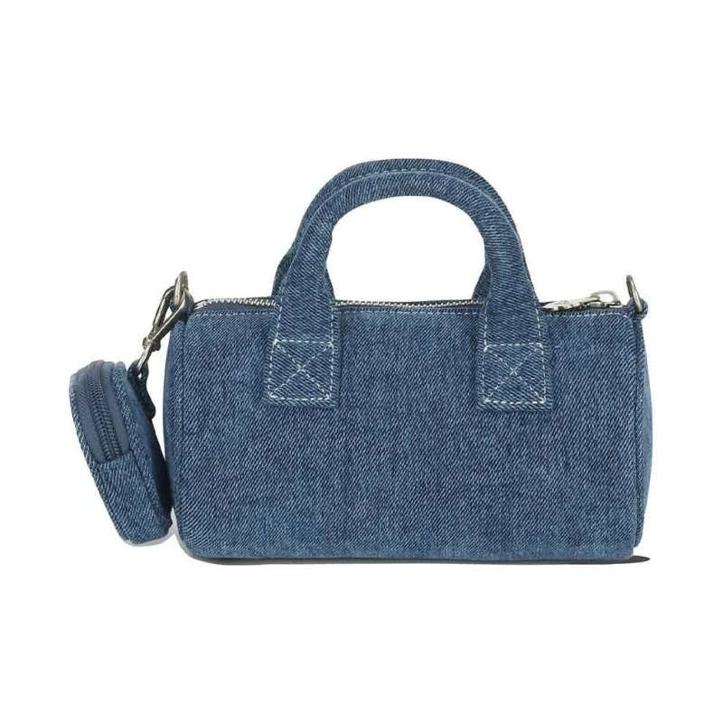 COVERNAT Cotton Handbag Shoulder Bag Crossbody Bag Mini Women's Denim Blue-2