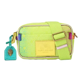 Kurt Geiger London Canvas Canvas Bag Camera Bag Shoulder Bag Crossbody Bag Small Size Women's Neon Yellow