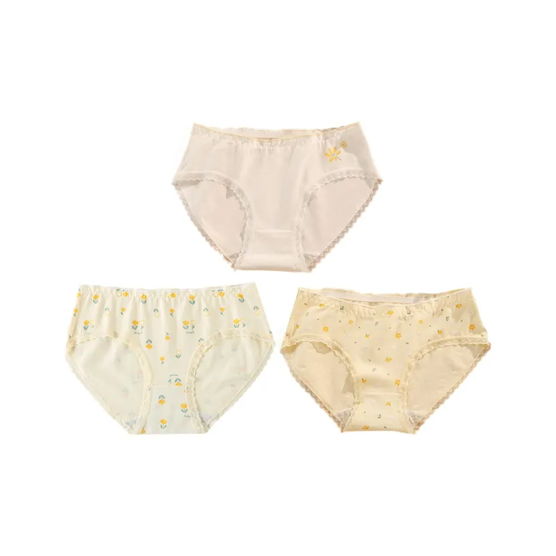 Flowers In Water Underpants Women's 3 Pack-0