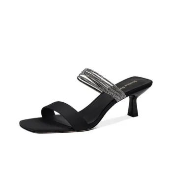 JESSICA SOPHIA Rhinestone Slip Resistant Abrasion Resistant Slide Slippers Women's