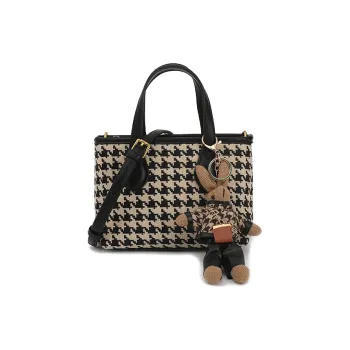 PESASRIE Microfiber Synthetic Leather Crossbody Handbags Regular Women's Black