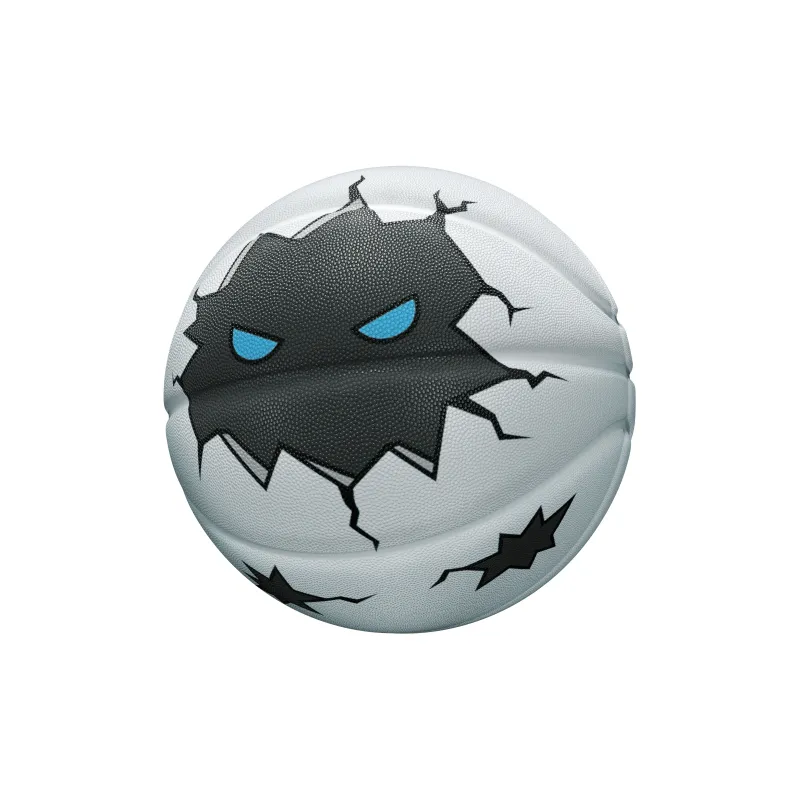 VEIDOORN Rubber Basketball White Gray Size 7 Street Training-12
