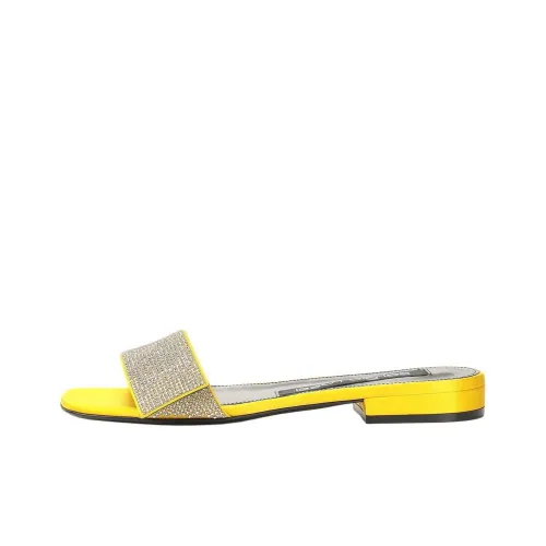 SERGIO ROSSI Sr Paris Slide Slippers Women's Yellow
