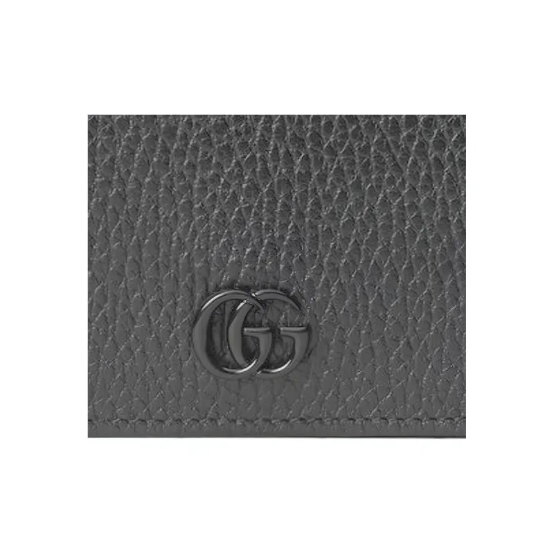 GUCCI GG Marmont Leather Card Holder Wallet Women's Black-6