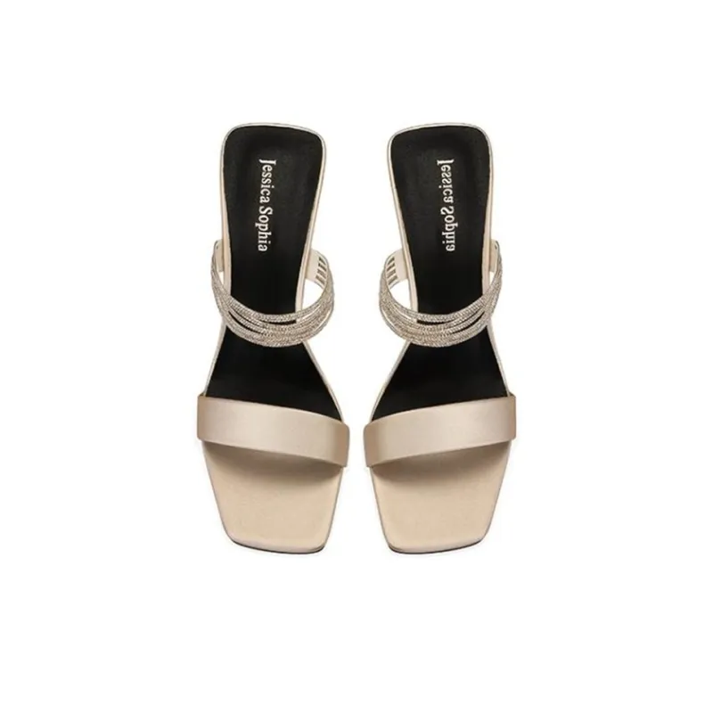JESSICA SOPHIA Rhinestone Slip Resistant Abrasion Resistant Slide Slippers Women's-4