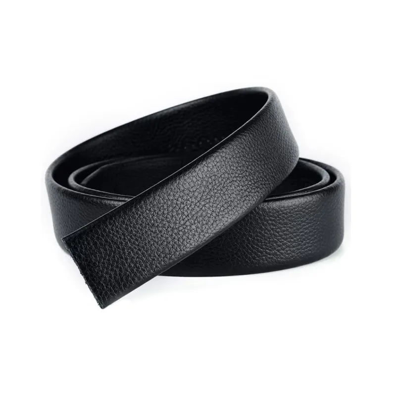 FORTEI Top Grain Cow Leather Belts Men's Black Width 3.5cm Gift Box Set-1