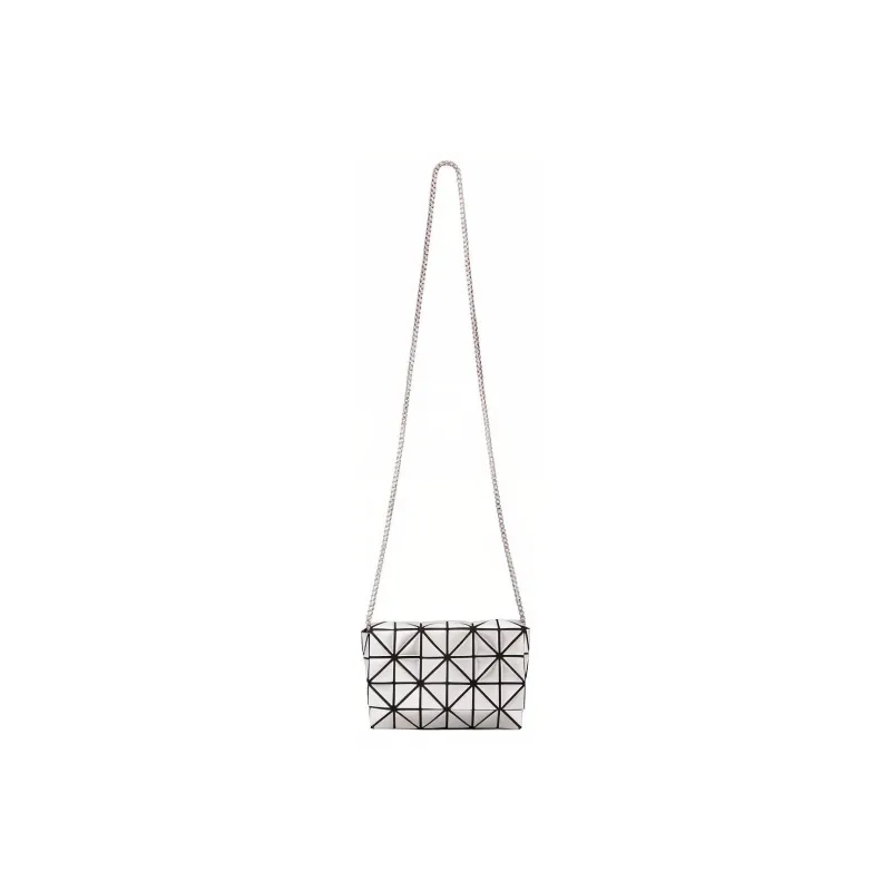 ISSEY MIYAKE Platinum Polyester Polyurethane Crossbody Bag Women's Silver-4
