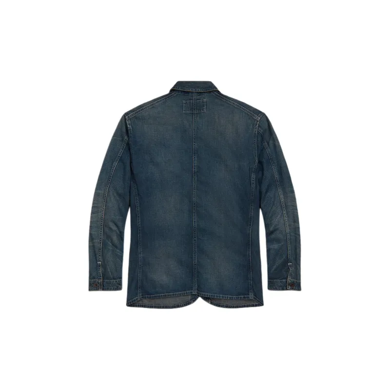 Ralph Lauren Rrl Torrington Wash Denim Shirt Jacket-1