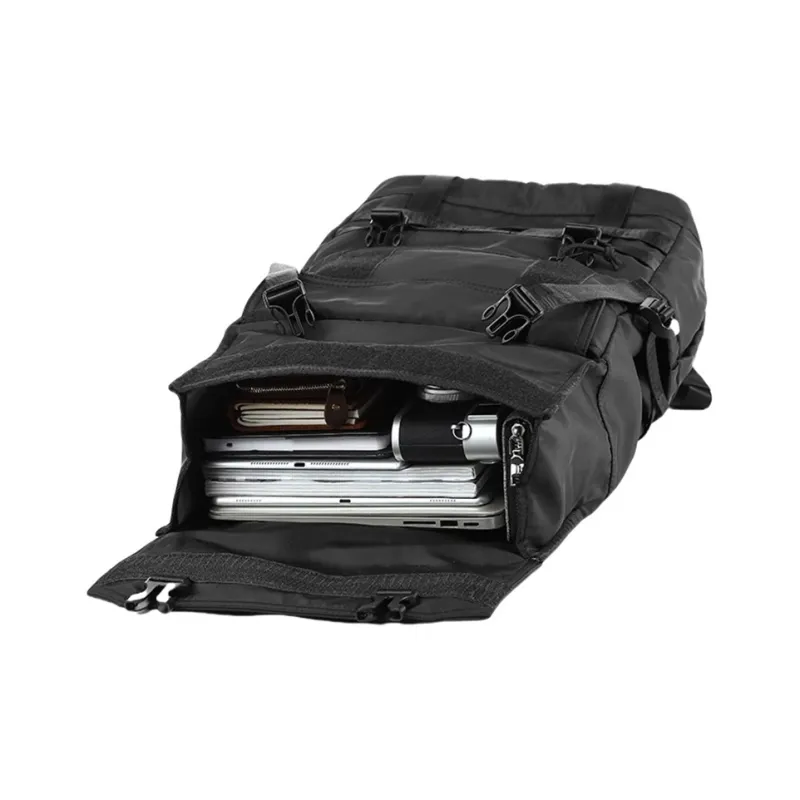 PULUWIRR Oxford Convenient Medium Firmness Multi Layer Storage Men's Business Bag Unisex Black-1