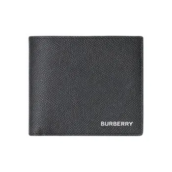 Burberry Cow Leather Wallet, Card Holder, Coin Purse Men's Black