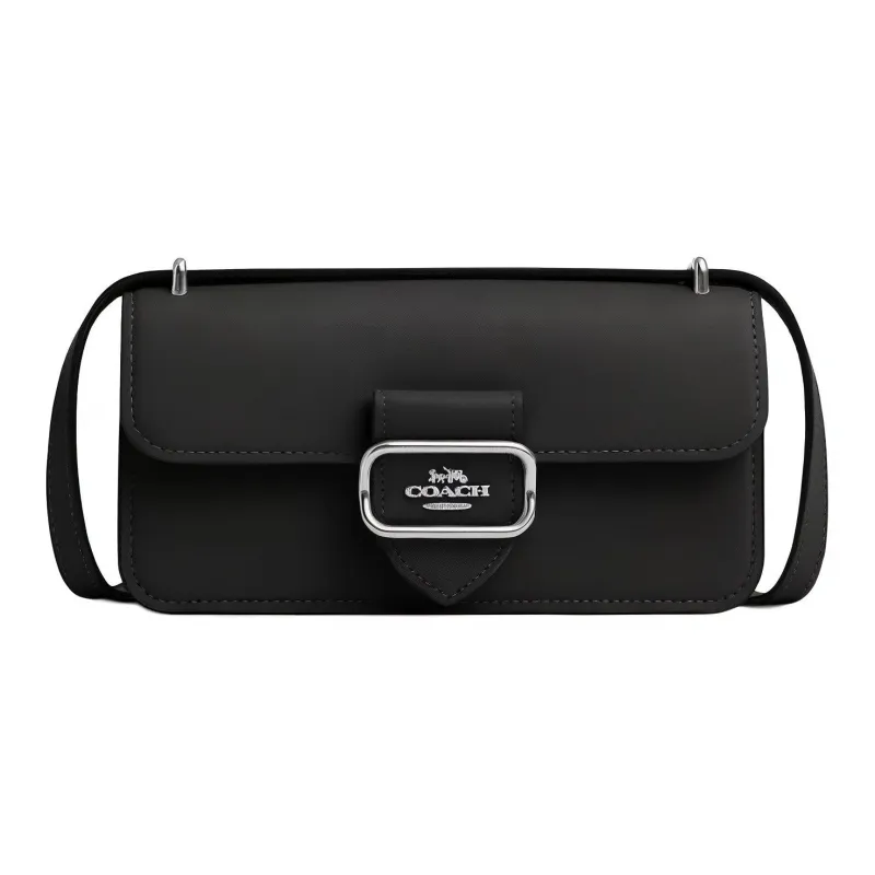 COACH Morgan Cow Leather Portable Crossbody Bag, Shoulder Bag Women's Black-0