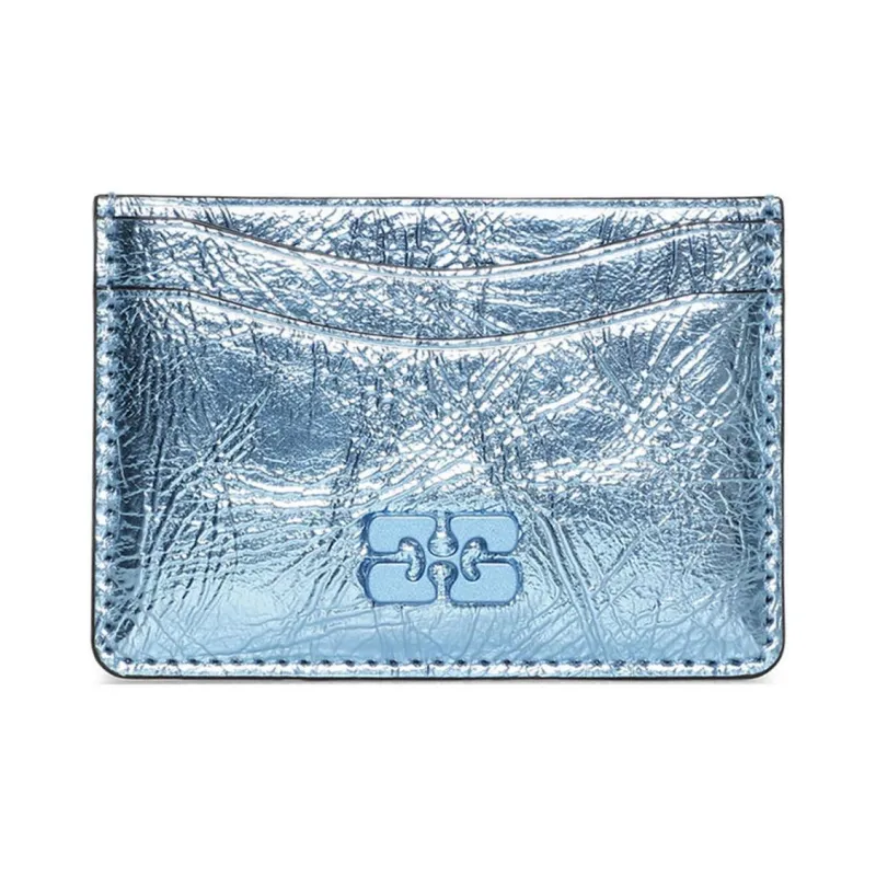GANNI Bou Metallic Card Holder-0