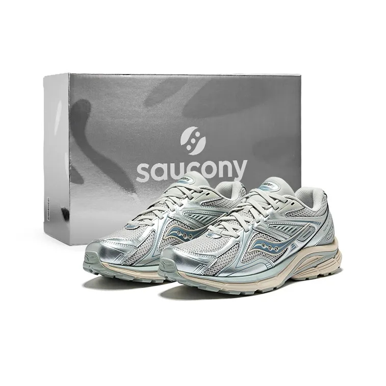 Saucony Kinvara 4 Slip Resistant Breathable Low Top Running Shoes Unisex Gray Silver Blue-2