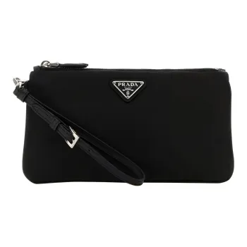 PRADA Re Nylon Nylon Clutch Women's Black