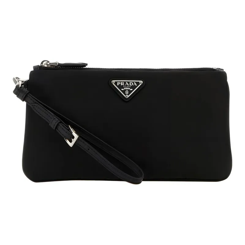 PRADA Re Nylon Nylon Clutch Women's Black-0