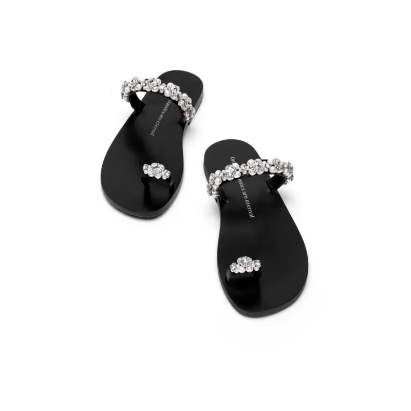 JOOC Slide Slippers Women's Pearl Black-3