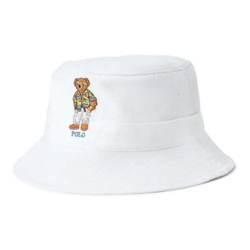 Polo Ralph Lauren Cotton Polyester Bucket Hats Men's White