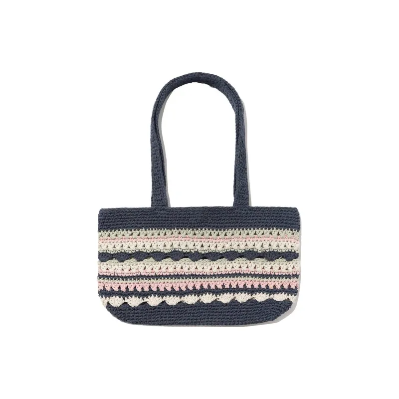 COVERNAT Cotton Tote Bag Shopping Bag Handbag Shoulder Bag Regular Women's Marine Blue-1