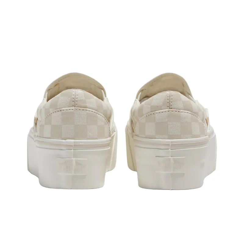 Slip On Classic Vans Stackform 'Checkerboard Turtledove Beige'-3