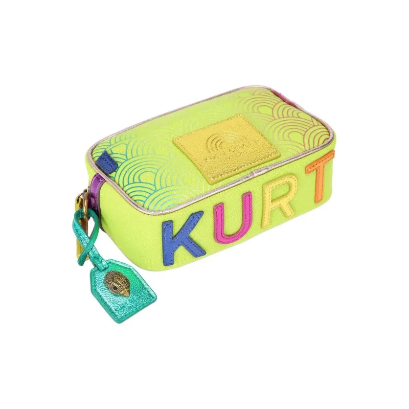 Kurt Geiger London Canvas Canvas Bag Camera Bag Shoulder Bag Crossbody Bag Small Size Women's Neon Yellow-3