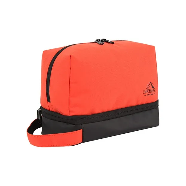 GOX Canvas Sports Single Layer Canvas Bag Toiletry Bag Unisex Ecru Khaki Gray Orange-8