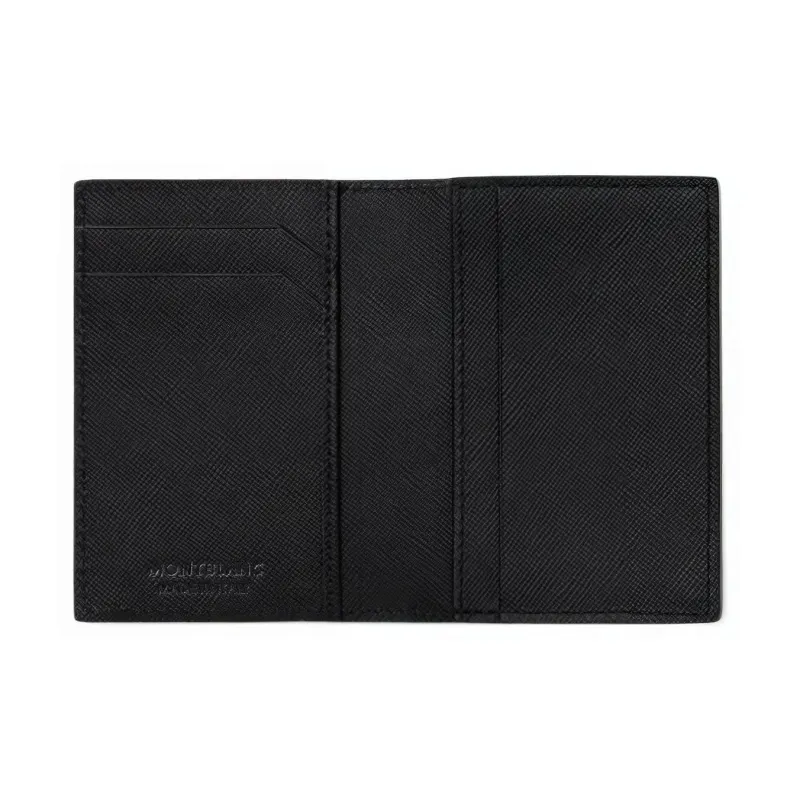 MONTBLANC Meisterstuck Leather Business Card Holder Wallet Men's Black-3