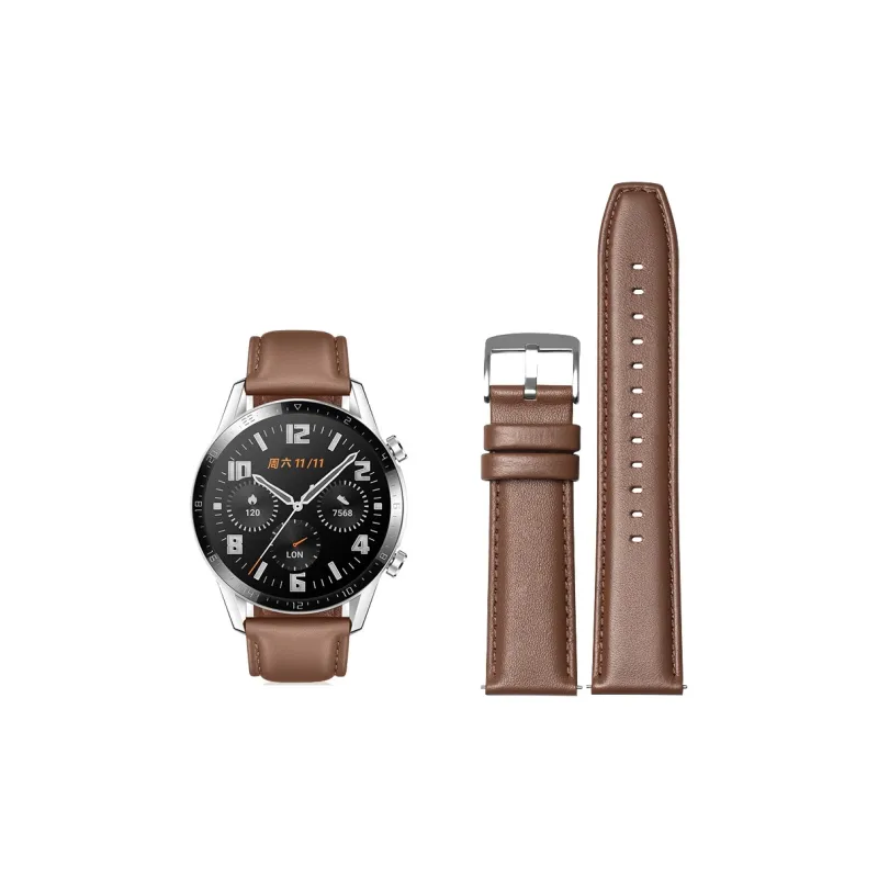 Craftsman Huawei Compatibility Watch Band Genuine Leather Material-0