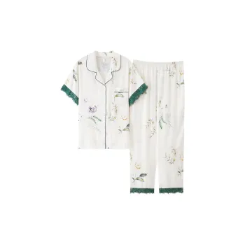 The Story Of The Flower Season Pajama Set Women's White