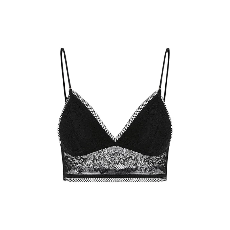 Flowers In Water Bra Women's Black-0