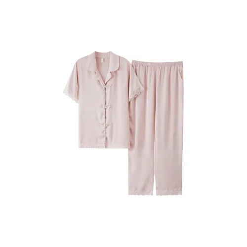 The Story Of The Flower Season Pajama Set Women's Pink
