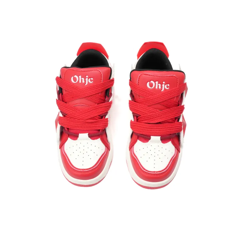 OHJC Slip-Resistant Cushioning Wear-Resistant Lightweight Breathable Low-Top Skateboard Shoes Unisex-8