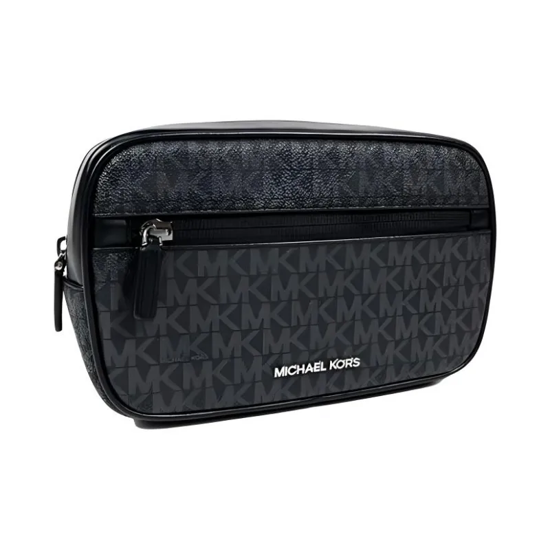 MICHAEL KORS Gifting Coated Canvas Camera Bag 3 in 1 Set Clutch Medium Size Men's Black-1