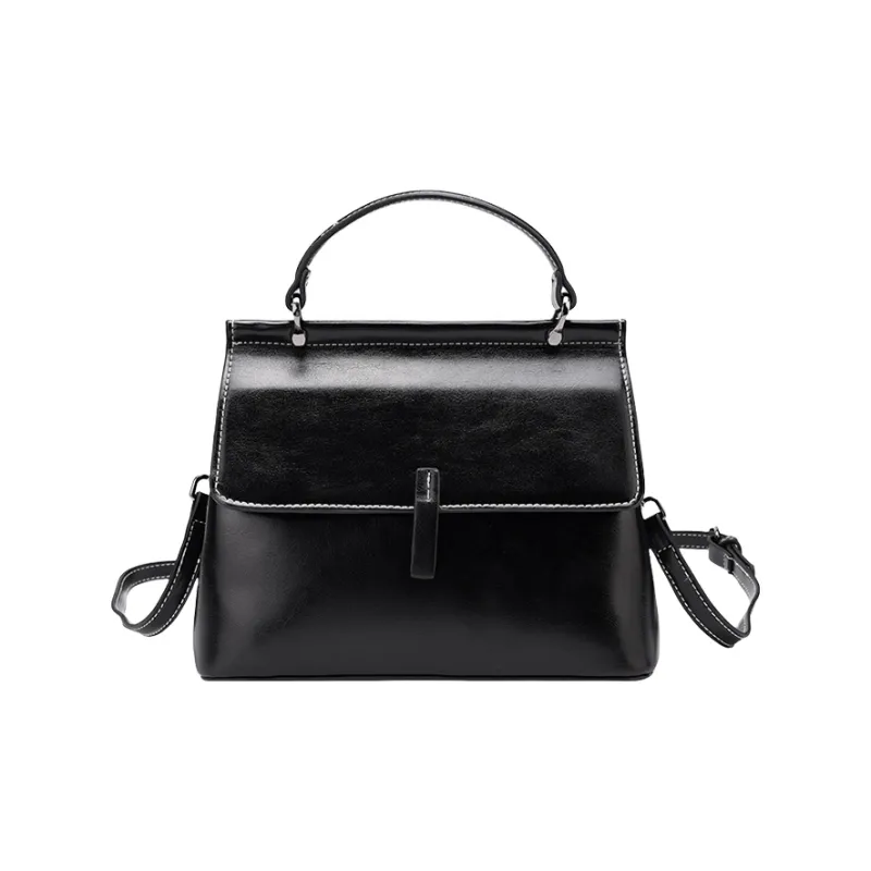 TTaG．baG Cow Leather Shoulder Bag Regular Women's Burgundy/Coffee/Black/Brown-7