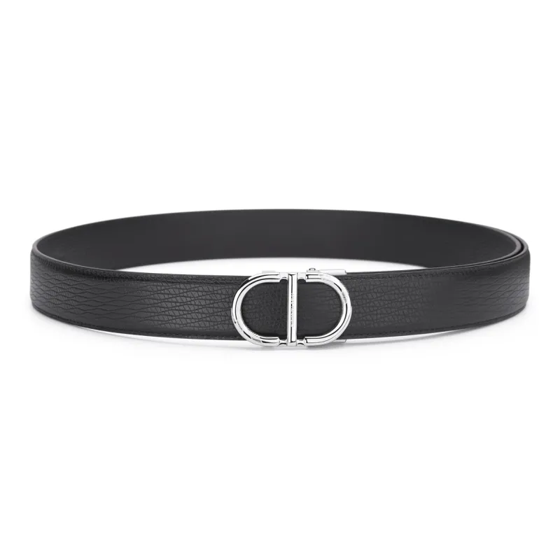 Chrisdien Deny Trendy Business Automatic Buckle With A Touch Of Design Cow Leather Leather Belts Men's Width 3.4CM-4