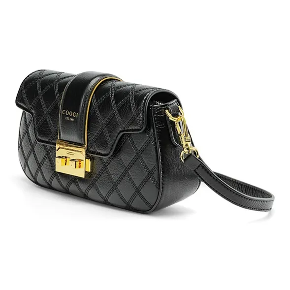 COOGI PU Shoulder Bag Crossbody Bag Regular Women's Black/White-3