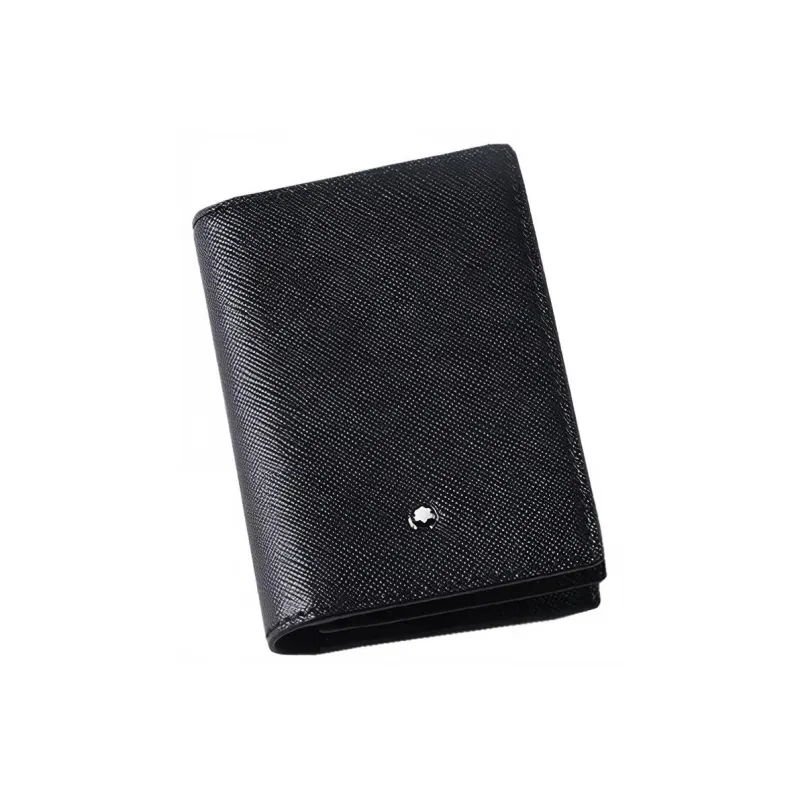MONTBLANC Meisterstuck Leather Business Card Holder Wallet Men's Black-1