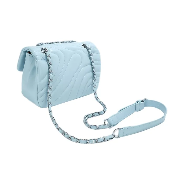 JANE KLAIN PU Crossbody Small Square Bag Regular Women's White/Black/Blue-27