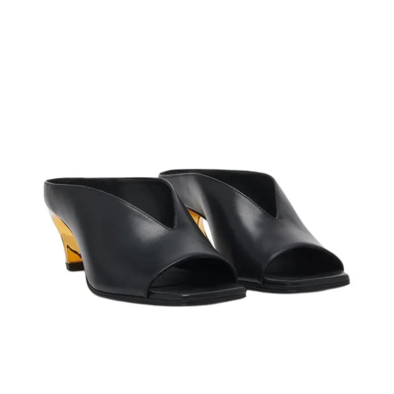 Alexander McQueen Open Toe Slip On Mules Women's-3