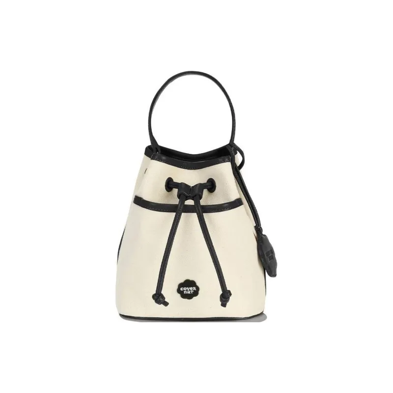 COVERNAT Cotton Bucket Bags Handbags Small Size Women's Black-0