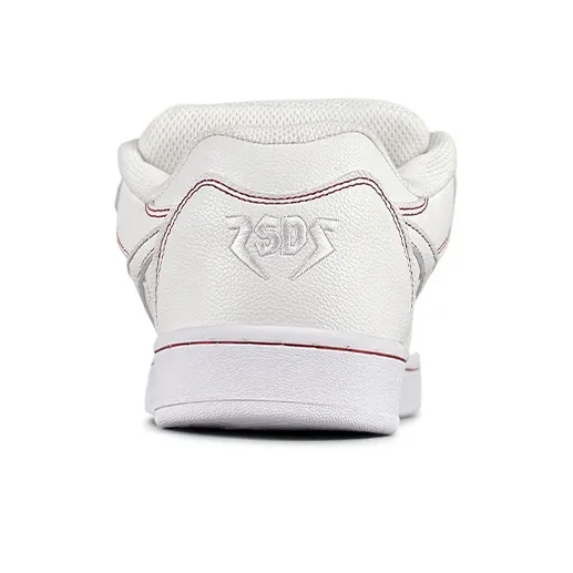 LuzaoT SUPER DRAG Puffy Shoes Anti Slip Wear Resistant Low Top Skateboard Shoes Unisex White Red-5