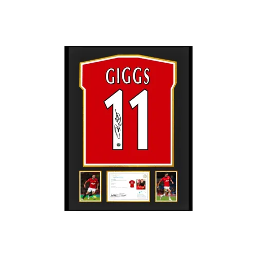 Three For Ziggs Signed Manchester United 2022-23 Season Jersey EM Certificate Framed And Mounted