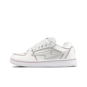 LuzaoT SUPER DRAG Puffy Shoes Anti Slip Wear Resistant Low Top Skateboard Shoes Unisex White Red