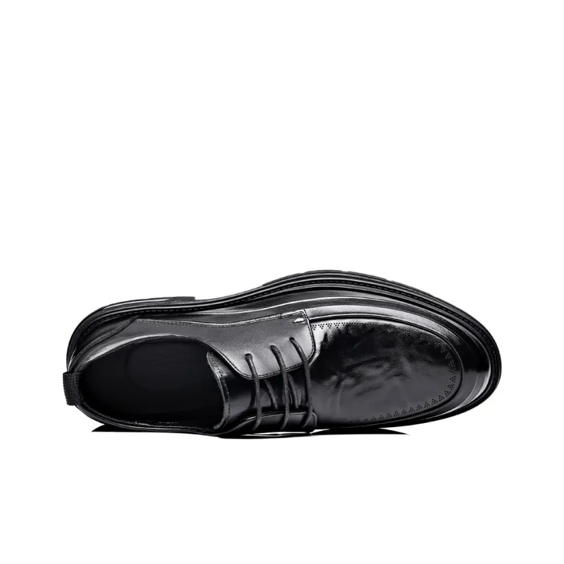 LUOMAIKE Dress Shoes Men Low Top Black-2