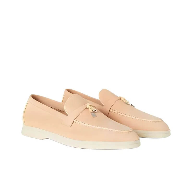Loro Piana Summer Charms Walk Loafers Women's Pink-3