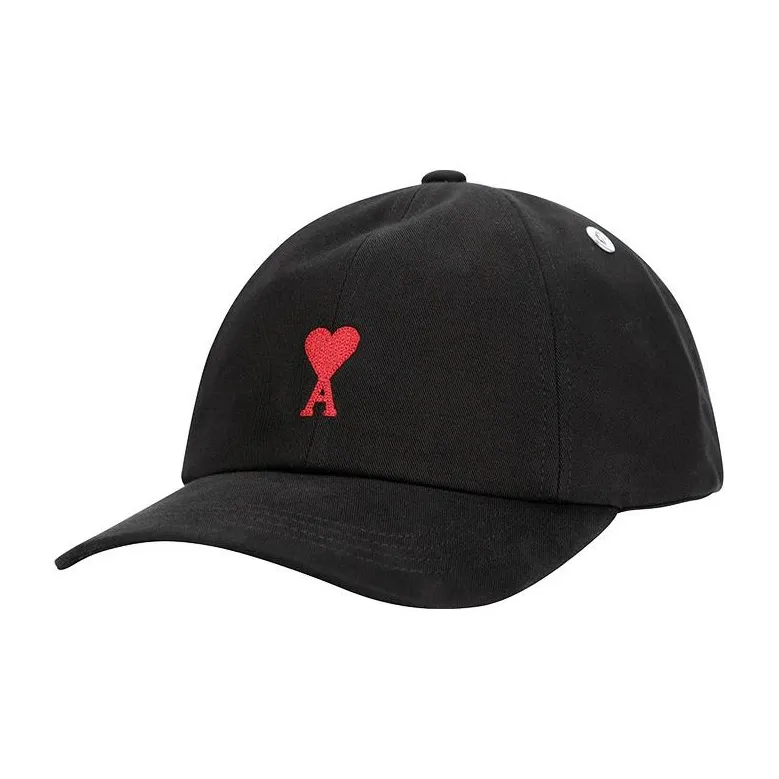 Ami Paris Ami De Coeur Logo Embroidered Baseball Cap-0