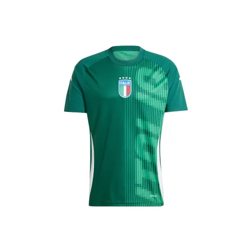 Adidas Italy Soccer Jerseys Men Dark Green